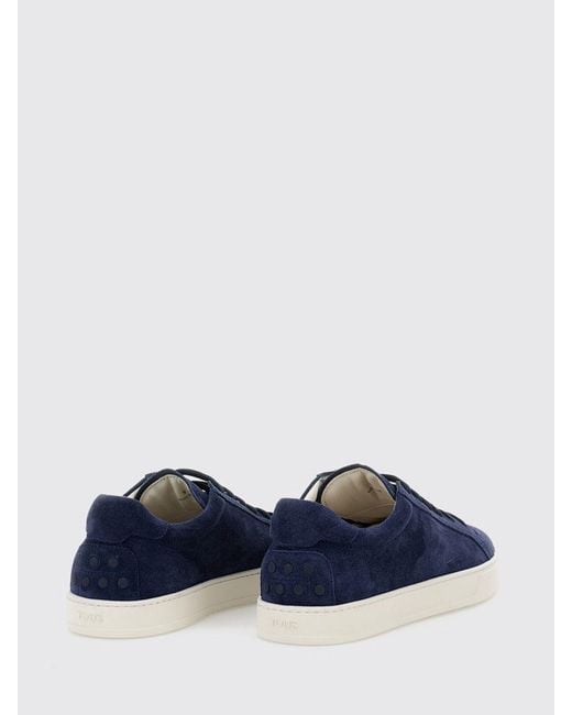 Tod's Blue Suede Sneakers for men