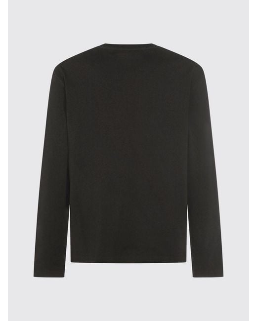 Jil Sander Black Cotton Logo T-Shirt for men
