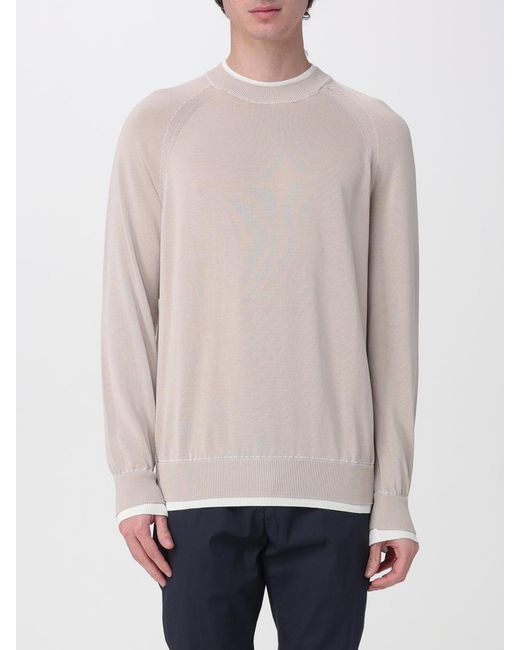 Eleventy Natural Cotton Knit Sweater for men
