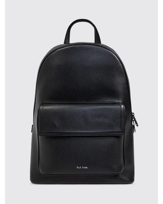 Paul Smith Black Calf Leather Backpack for men