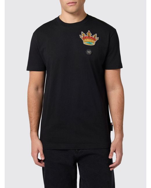 Philipp Plein Black T-Shirt for men