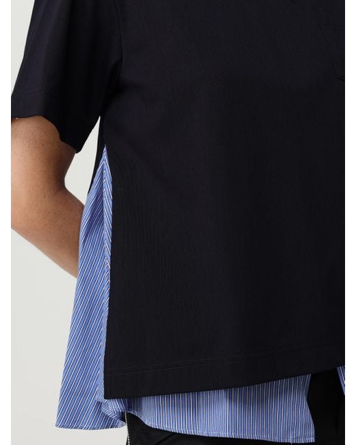 T-Shirt Femme Sacai en coloris Black
