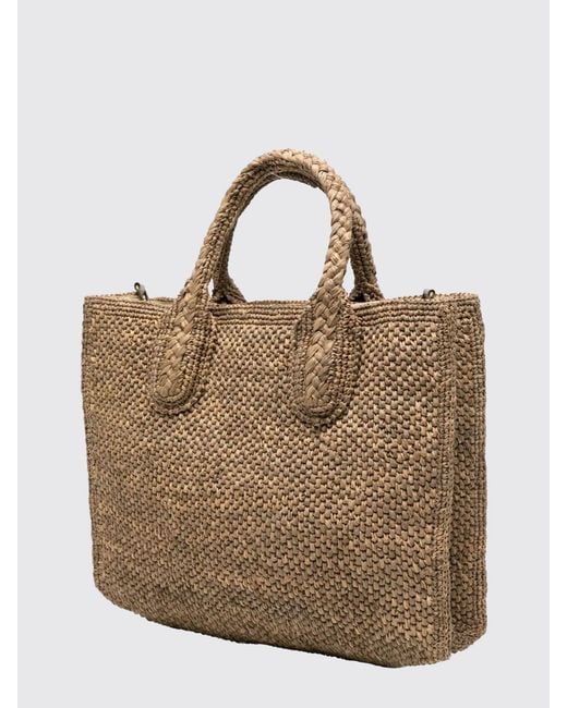 IBELIV Brown Rary Raffia Bag