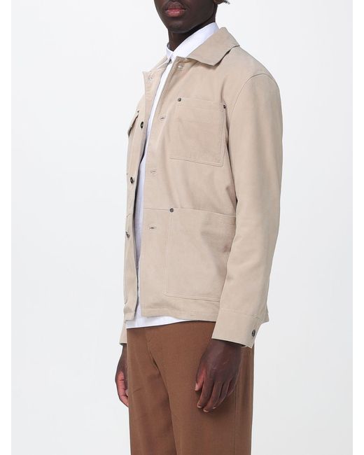 Paolo Pecora Natural Suede Leather Jacket for men