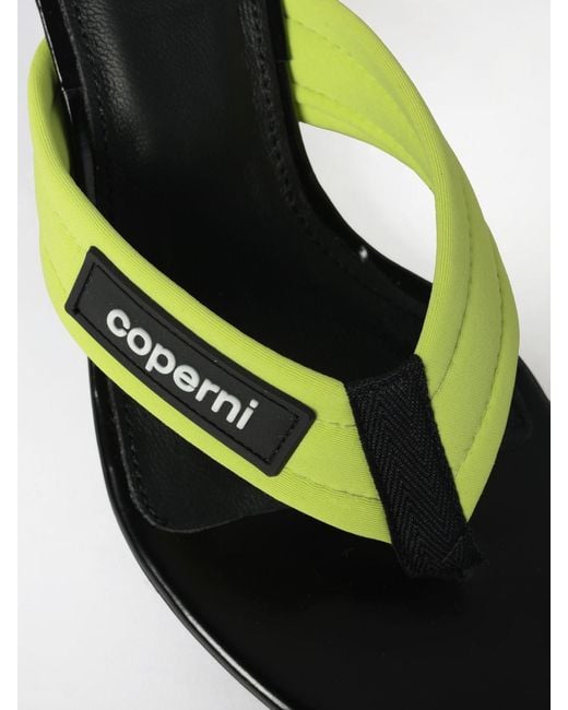 Coperni Green Neoprene Wedge Sandal
