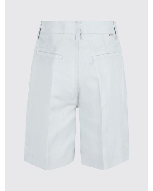 Woolrich Blue Linen Blend Shorts