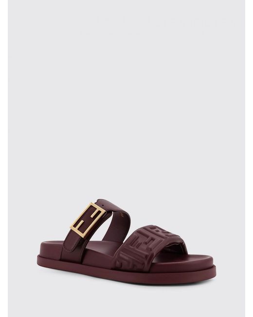 Fendi Multicolor Feel Nappa Sandal With Embossed Ff Monogram