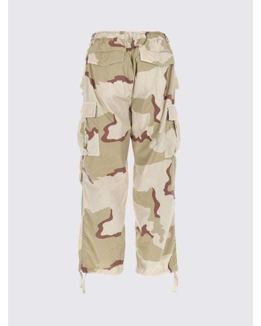 AMISH Natural Para Wide-Leg Camouflage Print Cargo Trousers for men