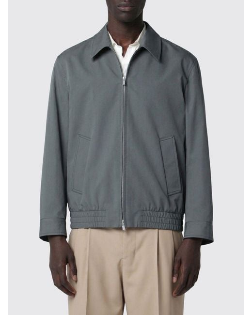 Lardini Gray Cotton And Silk Jacket for men