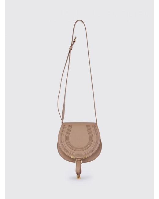 Chloé White ChloÉ Marcie Grained Leather Bag