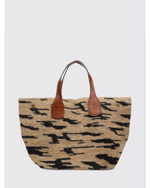 IBELIV Metallic Laza Ii Jacquard Raffia Tote Bag