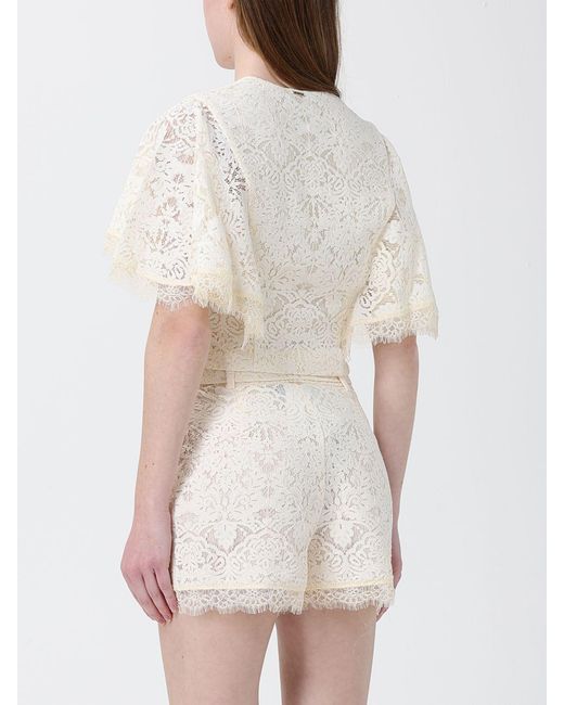 Twinset White Lace Crop Top