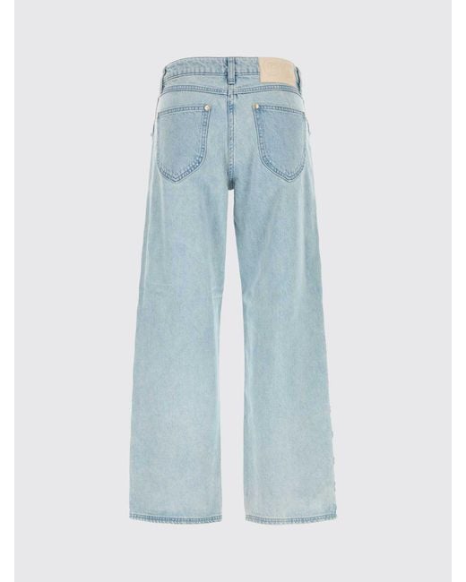 Cult Gaia Blue Elphie Mid-Rise Wide-Leg Jeans