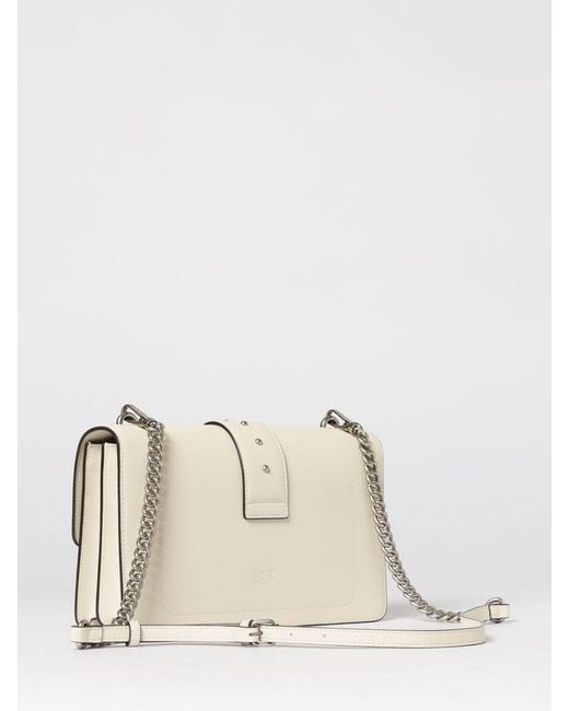 Pinko Natural Love One Classic Leather Bag