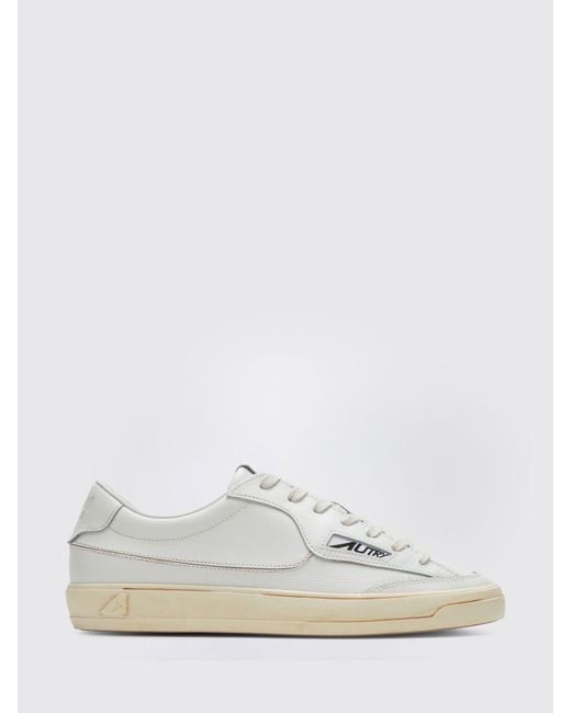 Autry White Windscape Leather Sneakers for men