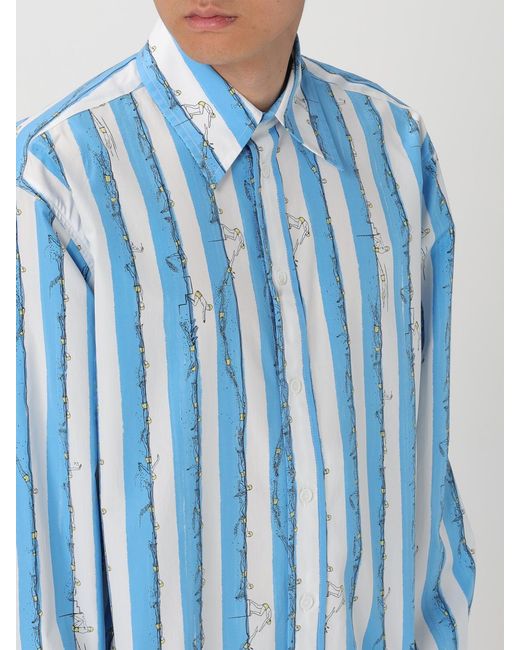 Bottega Veneta Blue Cotton Shirt for men