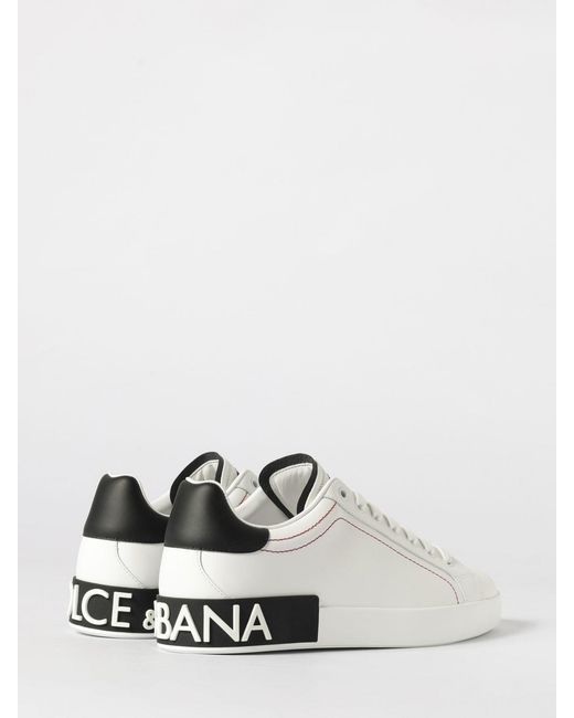 Dolce & Gabbana White Dolce &Amp Gabbana Portofino Leather Sneakers for men
