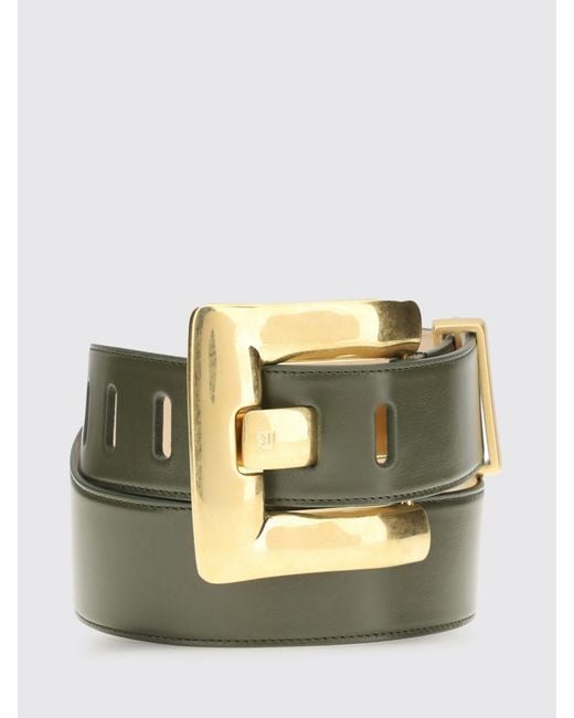Balmain Gray Anthem Leather Belt
