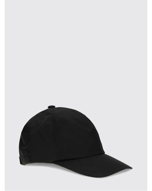 AMI Black Polyamide Baseball Cap for men