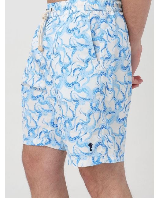 Kampos Blue Nylon Swimsuit for men