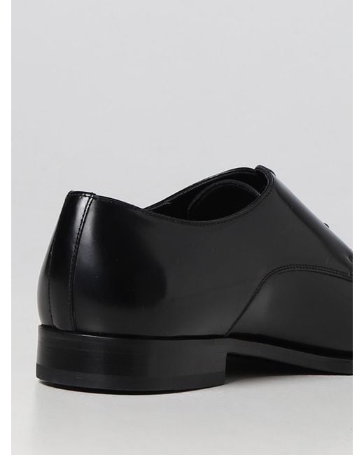 Doucal's Black Brogue Shoes for men