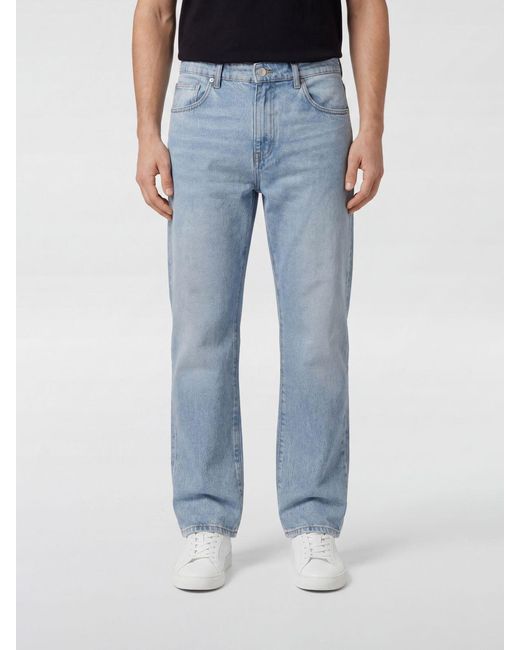 AMISH Blue James Straight Cotton Denim Jeans for men