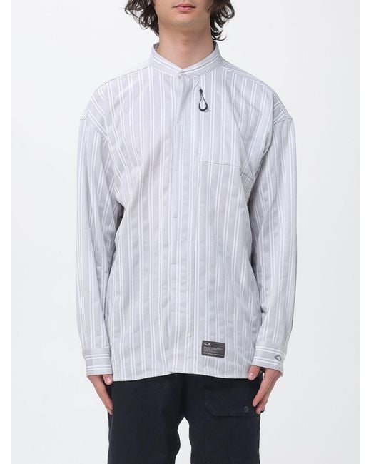 Oakley Gray Fgl Fuel Ls Shirts 6.0 Striped Polyester Shirt for men