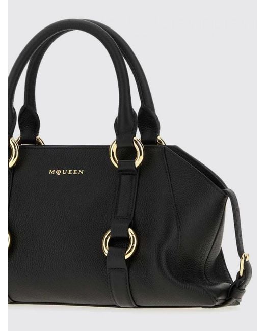 McQueen Black Farringdon Leather Bag