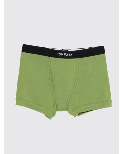 Tom Ford Green Stretch Cotton Boxers for men