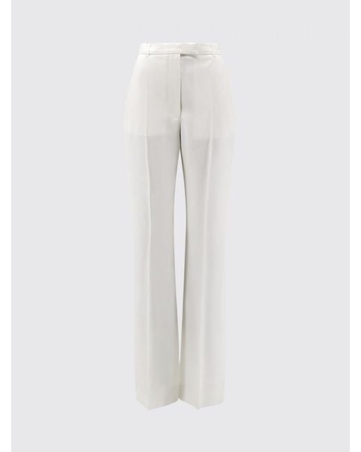 McQueen White Wool Trousers