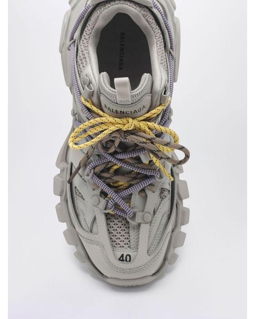 Balenciaga White Track Trail Mesh And Rubber Sneakers
