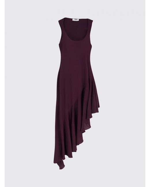Alaïa Purple Asymmetric Jersey Dress