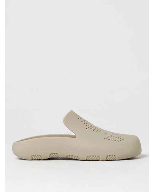 Burberry White Stingray Perforated Clogs for men