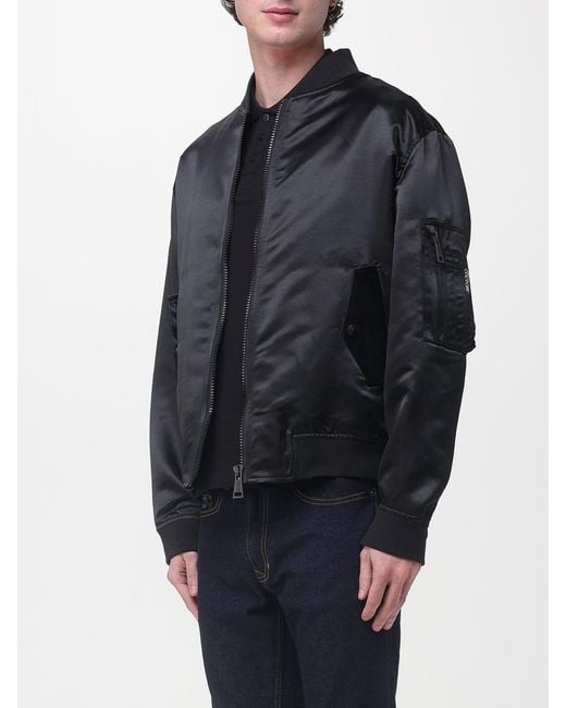Versace Jeans Couture Blue Polyester Bomber Jacket for men