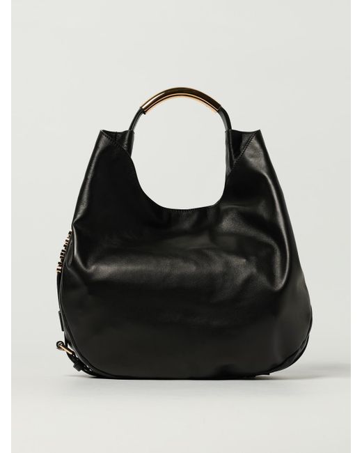 Moschino Couture Black Handle Me Leather Bag