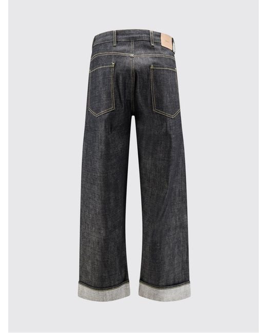 Represent Blue Cotton Denim Wide-Leg Jeans for men