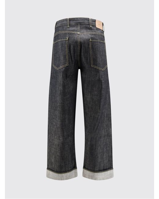 Represent Blue Cotton Denim Wide-Leg Jeans for men
