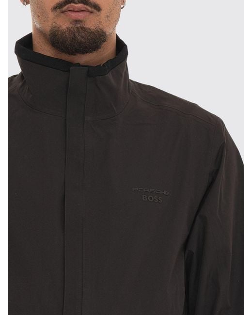 Boss Black Porsche X Water-Repellent Softshell Sports Jacket With High Neck for men