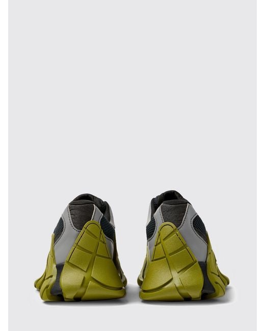 CAMPERLAB Green Tormenta Bicolour Mixed-Material Low-Top Trainers