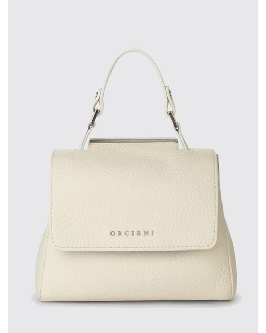Orciani Natural Sveva Soft Mini Hammered Leather Bag