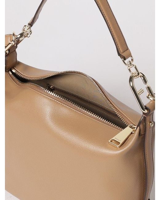 Furla Natural Tonie Grained Leather Bag