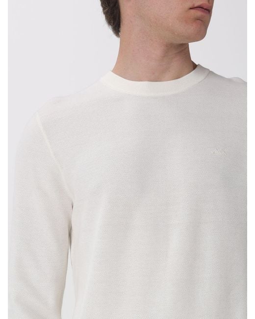Sun 68 Rundhals-Pullover Aus Baumwolle in White für Herren