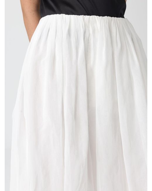 Brunello Cucinelli White Flared Skirt