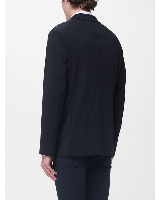 Emporio Armani Blue Single-Breasted Blazer for men