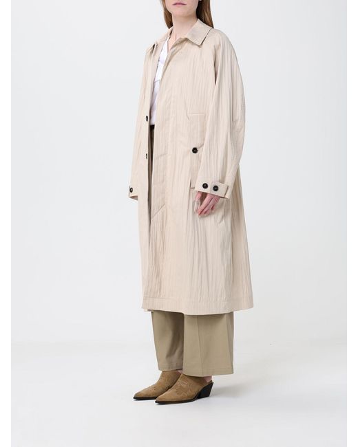 Tela Natural Long Cotton Blend Trench Coat