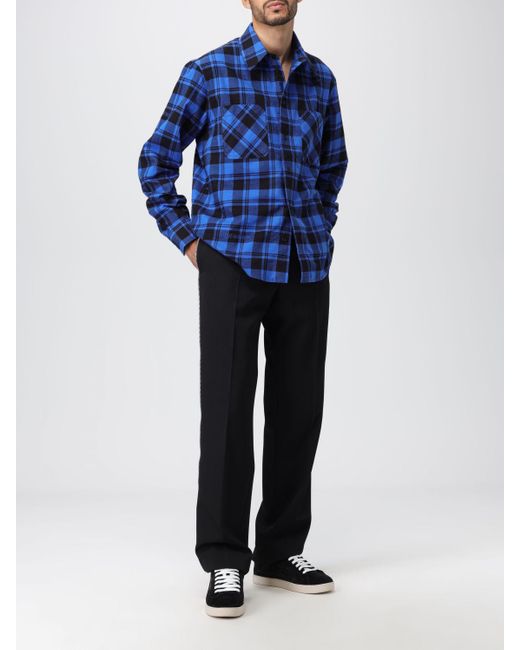 Blue off white flannel cheap