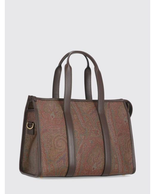 Etro Brown Paisley Print Handbag