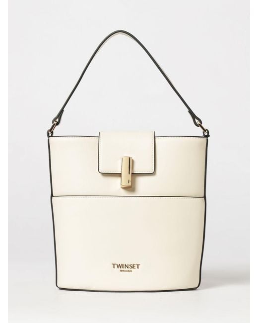 Twinset Natural Synthetic Leather Bucket Bag