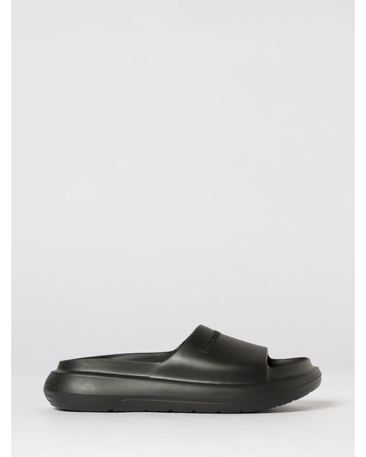 Emporio Armani White Rubber Sliders for men