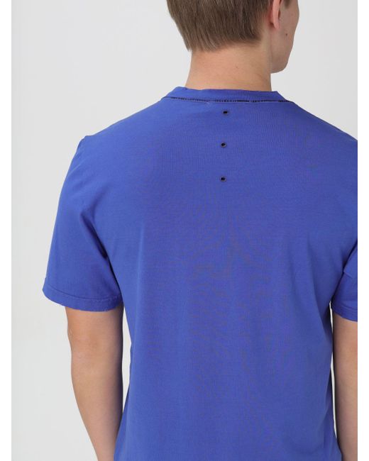 T-shirt in cotone con logo di Premiata in Blue da Uomo
